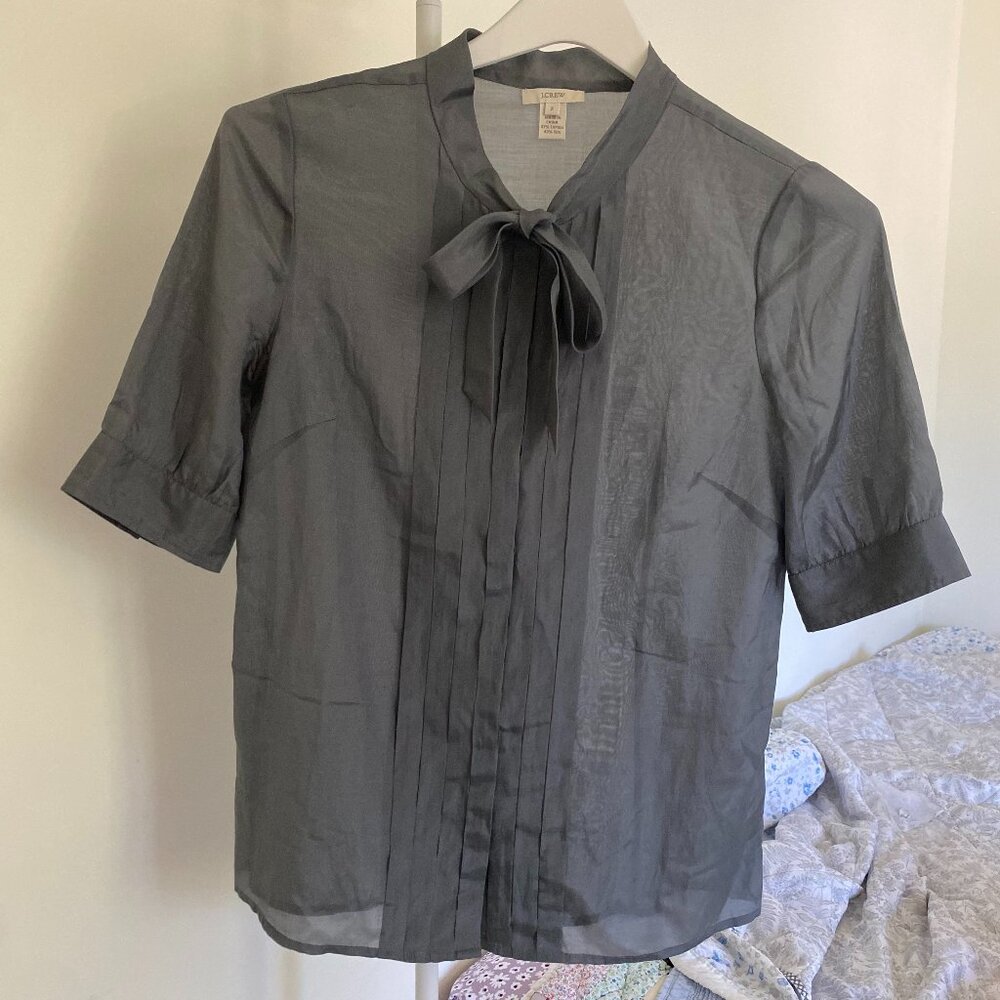 J. Crew Silk and Cotton Blend Button Up Top